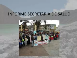 informe secretaria de salud
