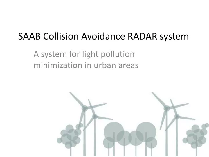 saab collision avoidance radar system