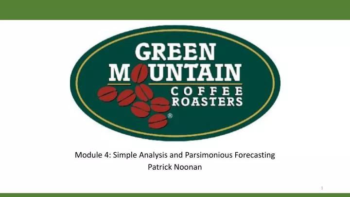 module 4 simple analysis and parsimonious forecasting patrick noonan