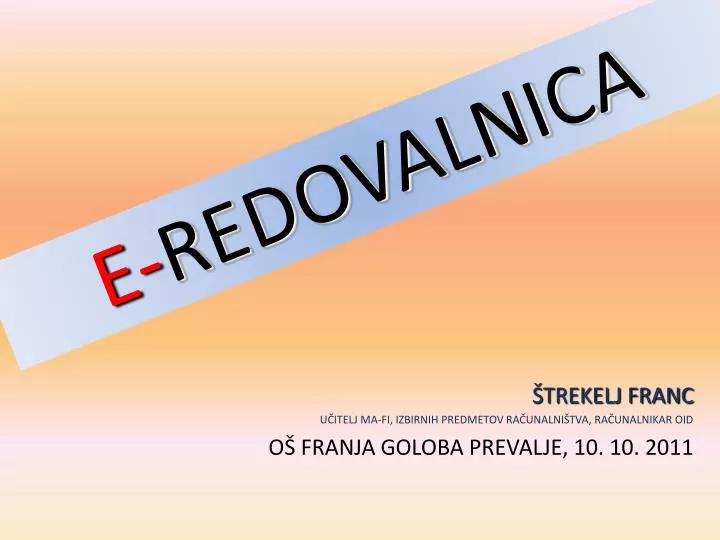 e redovalnica