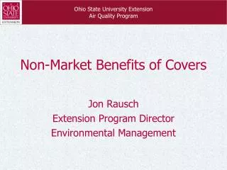 Non-Market Benefits of Covers
