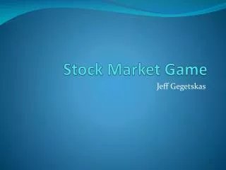 Stock Market Game