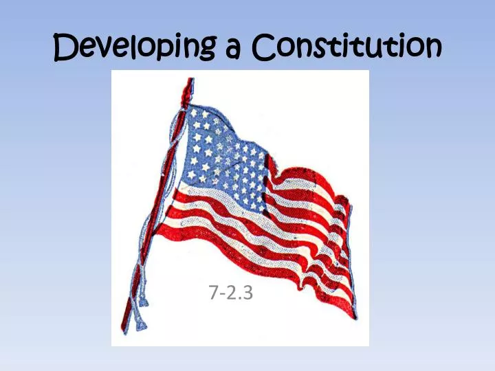 developing a constitution