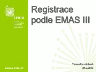 registrace podle emas iii