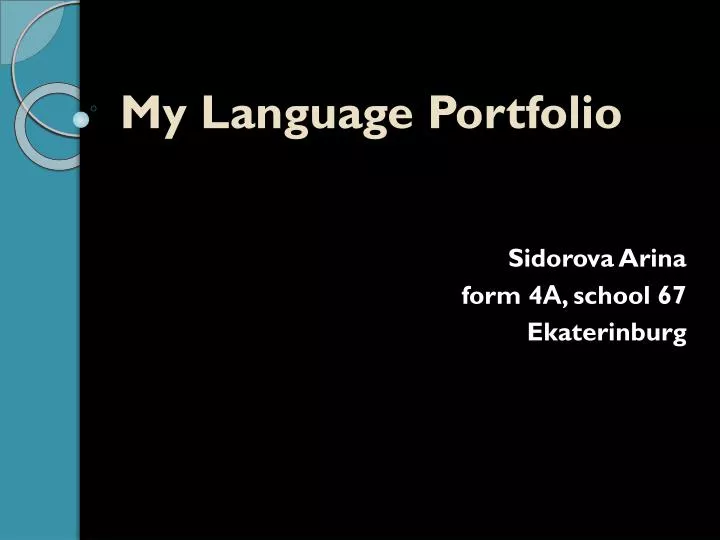 my language portfolio