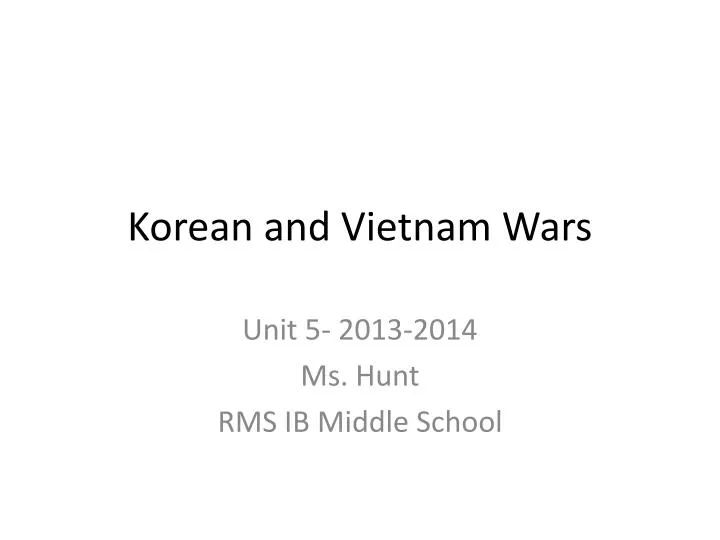 korean and vietnam wars