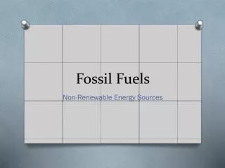 Fossil Fuels