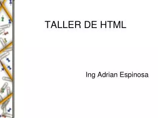 TALLER DE HTML