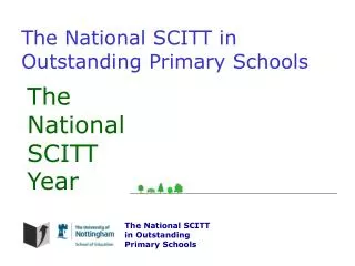 The National SCITT in Outstanding Primary Schools