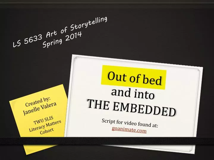 out of bed and into the embedded