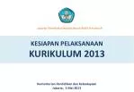 KESIAPAN PELAKSANAAN KURIKULUM 2013 - slide 1