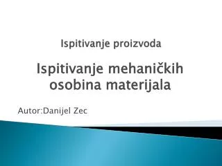 ispitivanje proizvoda