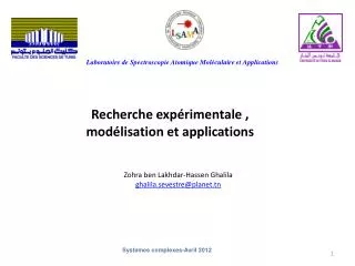 recherche exp rimentale mod lisation et applications