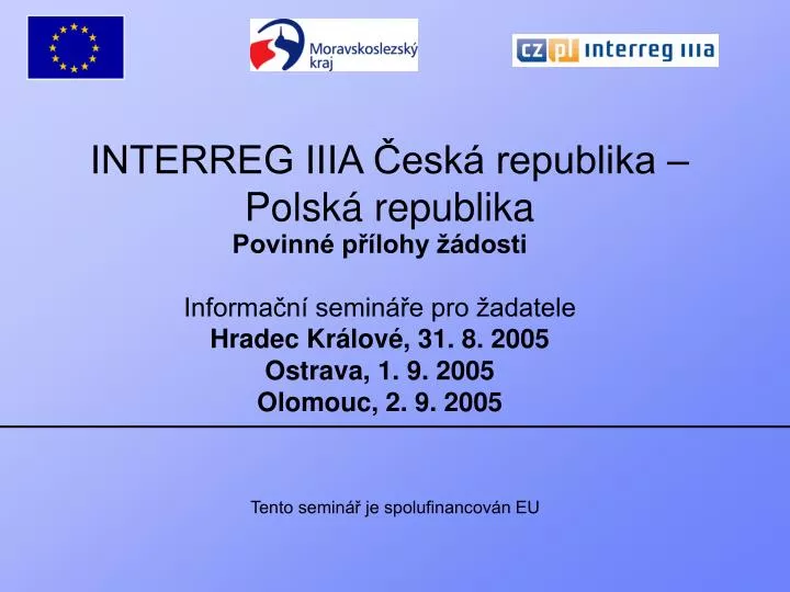 interreg iiia esk republika polsk republika