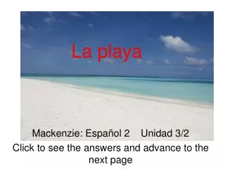 la playa