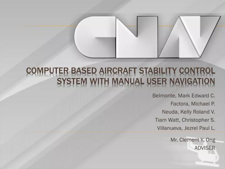 computer based aircraft stability control system with manual user navigation