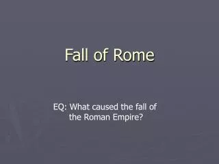 Fall of Rome