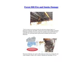 Forest Hill Fire and Smoke Damage