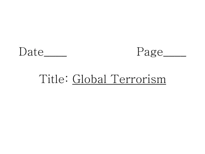 date page title global terrorism