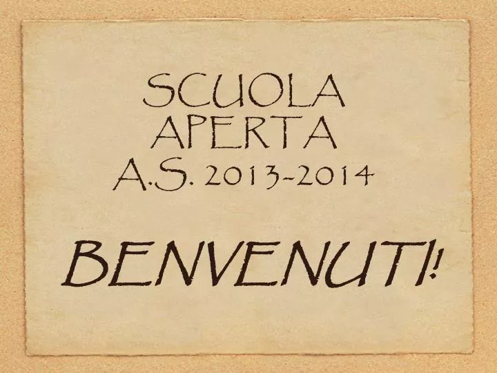 scuola aperta a s 2013 2014