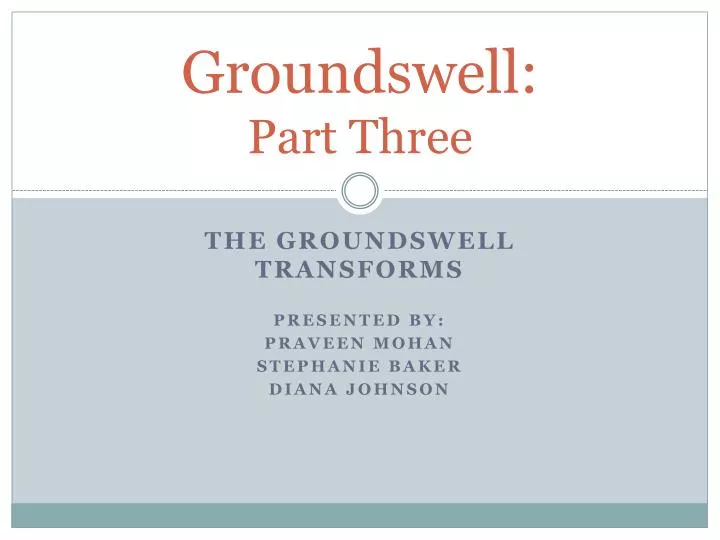 groundswell part three