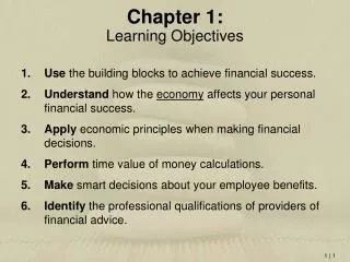 Chapter 1: Learning Objectives