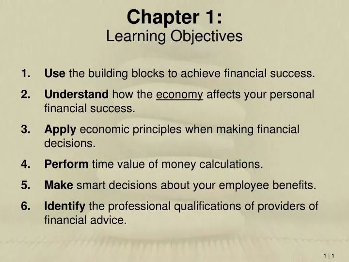 chapter 1 learning objectives