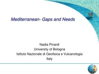 Mediterranean- Gaps and Needs