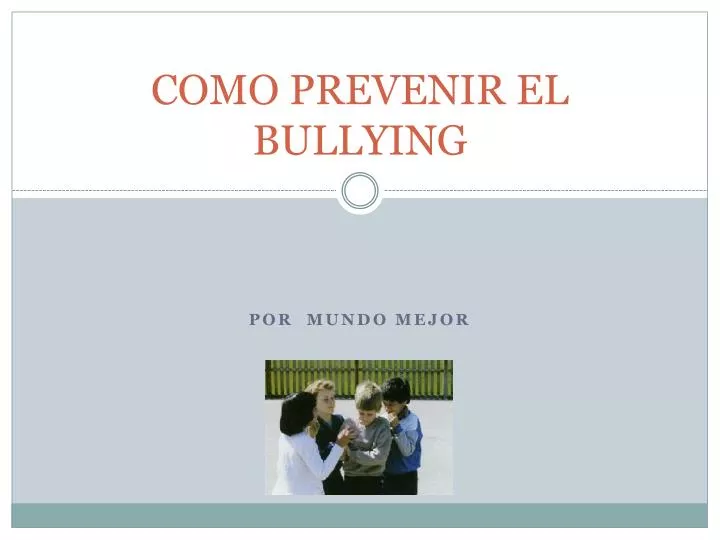 como prevenir el bullying
