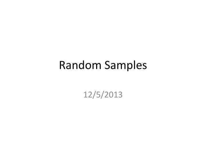 random samples