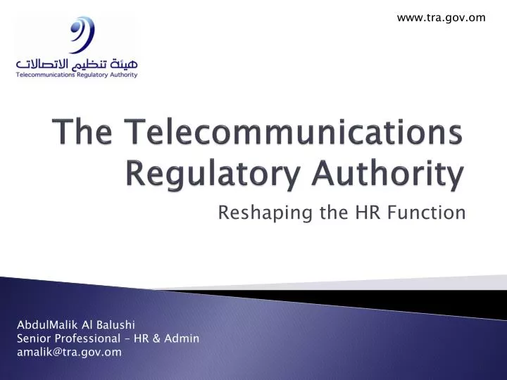 the telecommunications regulatory authority