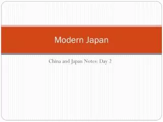 Modern Japan