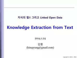 ??? ? !! ??? Linked Open Data Knowledge Extraction from Text