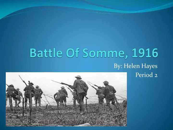 battle of somme 1916