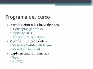 programa del curso