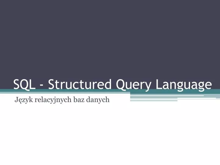 sql structured query language