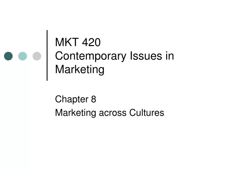mkt 420 contemporary issues in marketing