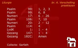 liturgie br a verschelling preeklezen