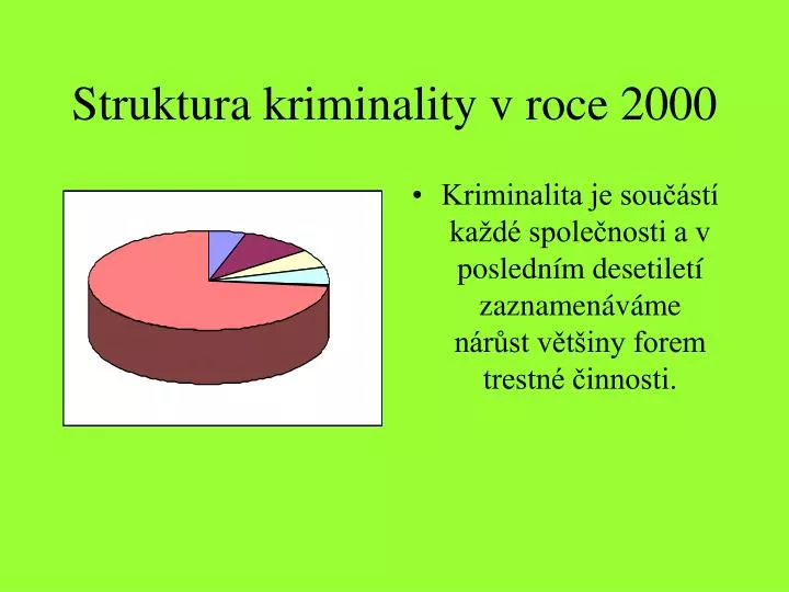 struktura kriminality v roce 2000