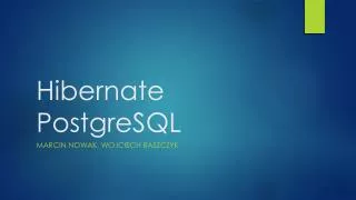 hibernate postgresql