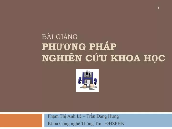 b i gi ng ph ng ph p nghi n c u khoa h c