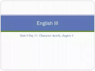 english iii
