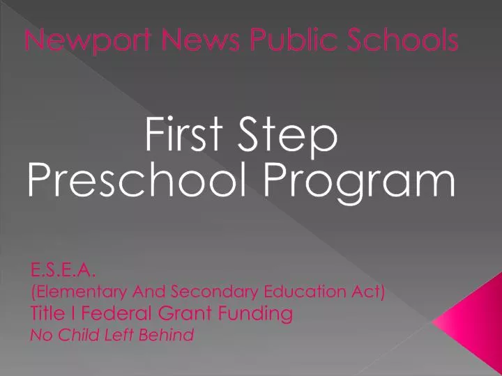 newport news public schools first step preschool program