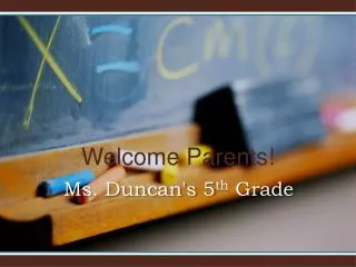 Ms. Duncan's 5 th Grade