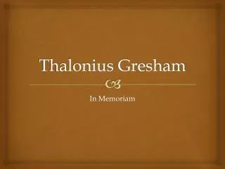 thalonius gresham