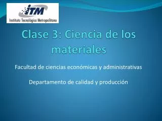 PPT - INTRODUCCION A LA CIENCIA DE LOS MATERIALES PowerPoint ...