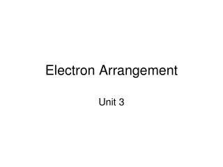 Electron Arrangement