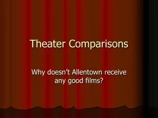 Theater Comparisons