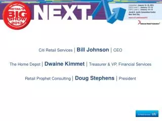 Citi Retail Services | Bill Johnson | CEO