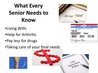 What Every Senior Needs to Know